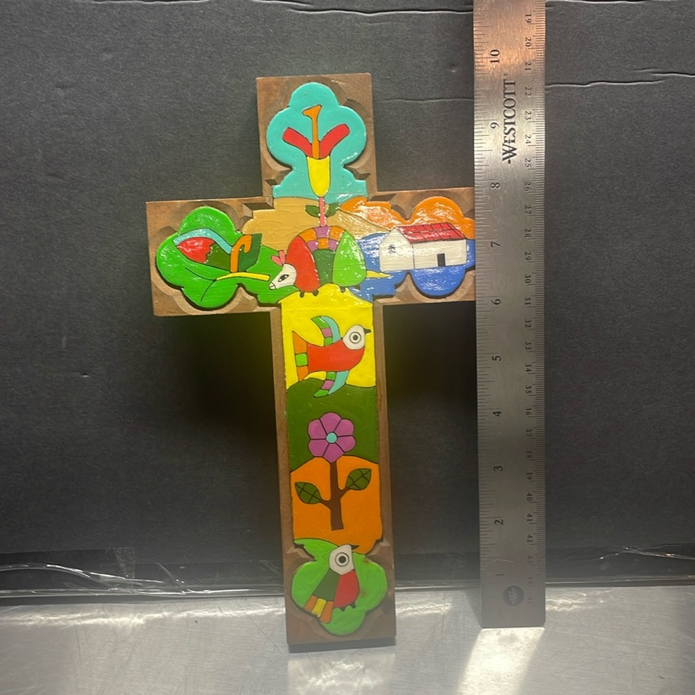 Wooden cross handcrafted El Salvador